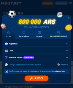 Cómo registrarse en Mostbet