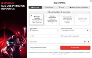 Registro en Megapari Argentina